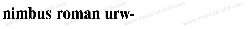 nimbus roman urw字体转换